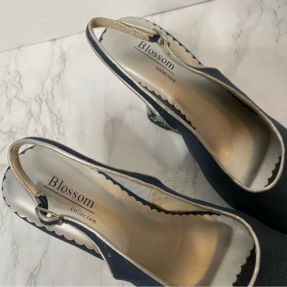 Blossom Collection Floral Wedge Sandals - Picture 4 of 9